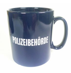 Keramiktasse "Polizeibehörde" - dunkelblau - Nr. 5074