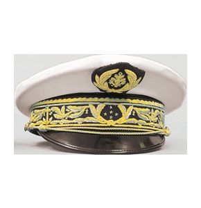 Französische Admirals-Schirmmütze - ORIGINAL - Handstickung - Nr. FR4501