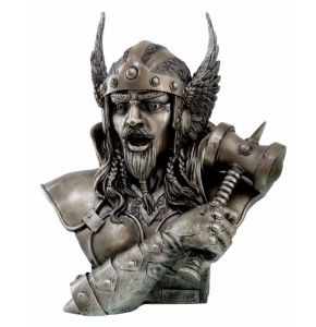 Wikinger - Thor - Gott des Donners - bronziert - 28cm - Nr. MA4830 