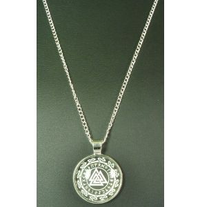 Wikinger Halskette mit Symbol - Wikinger Schmuck: 26mm x 7 mm. Kettenlänge = 51 cm