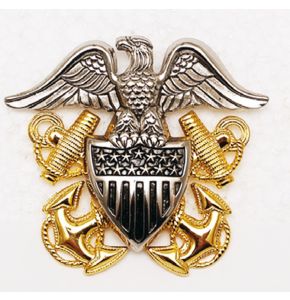 Original Mützenabzeichen für Offiziere der U.S. Marine - Nr. NV4920