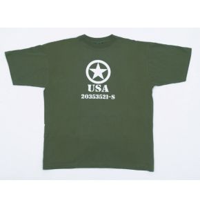 T-Shirt "Allied Star" - olivgrün mit Druck