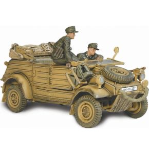 Deutscher Kübelwagen Typ 82 - Maßstab 1:32 - Mit Soldaten und Mauer - Nr. WH4147